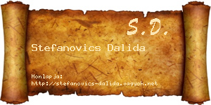 Stefanovics Dalida névjegykártya